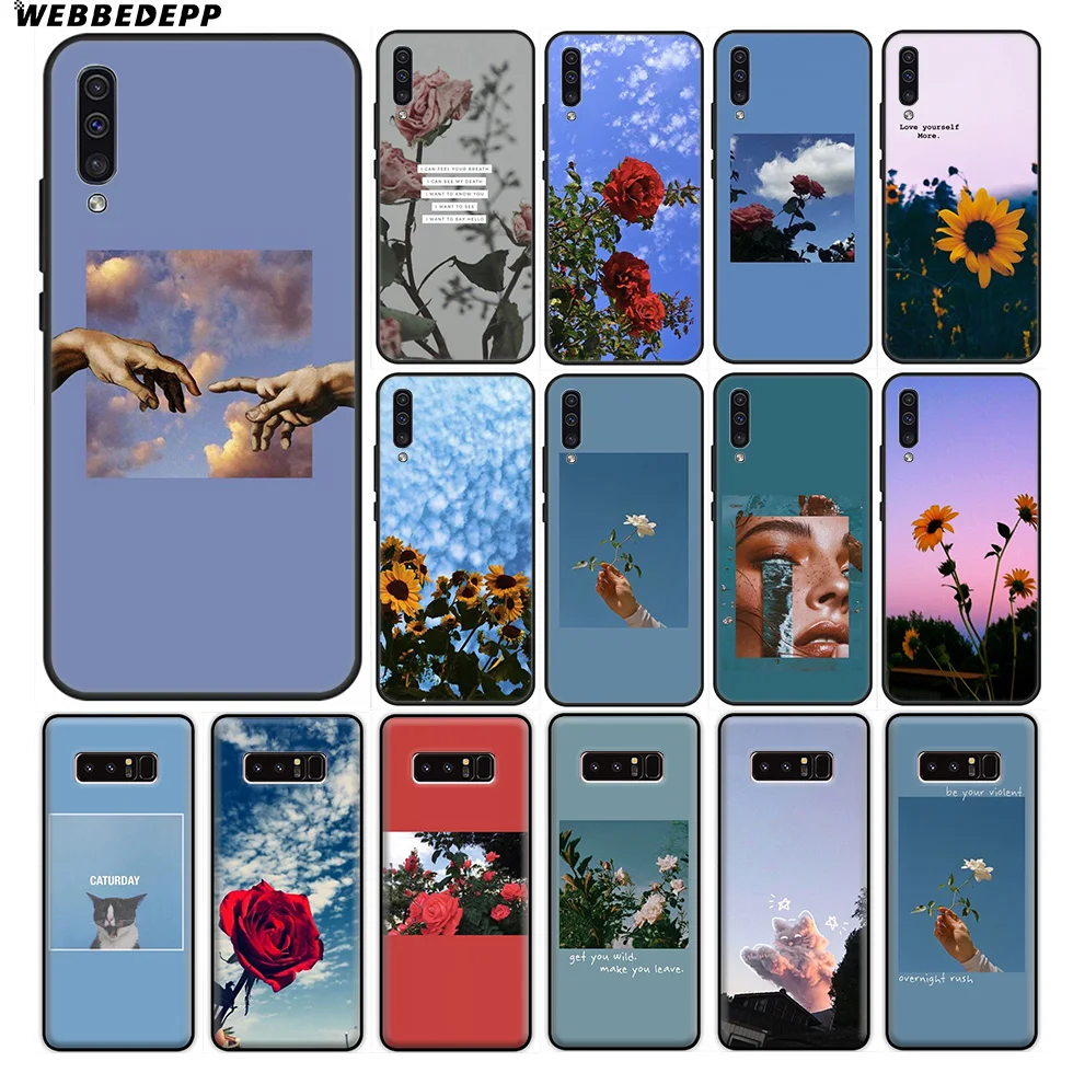 Синий Розовый эстетика текст песни мягкий чехол для samsung Galaxy A70s A50s A40s A30s A20s A20E A10s