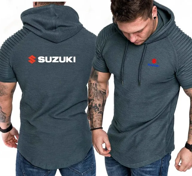 16 Для Suzuki Racing, принт, мужская толстовка с капюшоном и коротким рукавом, мужские толстовки, летнее худи, рубашка, пуловеры, хип-хоп спортивный костюм, пуловер - Цвет: 16