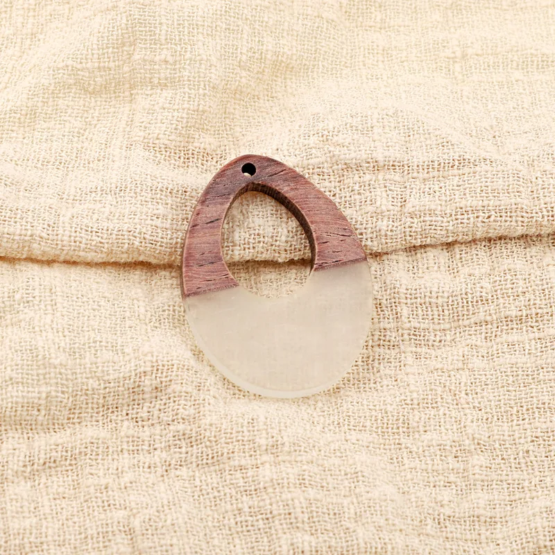 hollow waterdrop Ретро Зеленые Женские Висячие серьги, подвески из смолы, деревянная подвеска, ручная работа, полое ожерелье, висячие серьги, сделай сам, ювелирное изделие - Окраска металла: hollow waterdrop