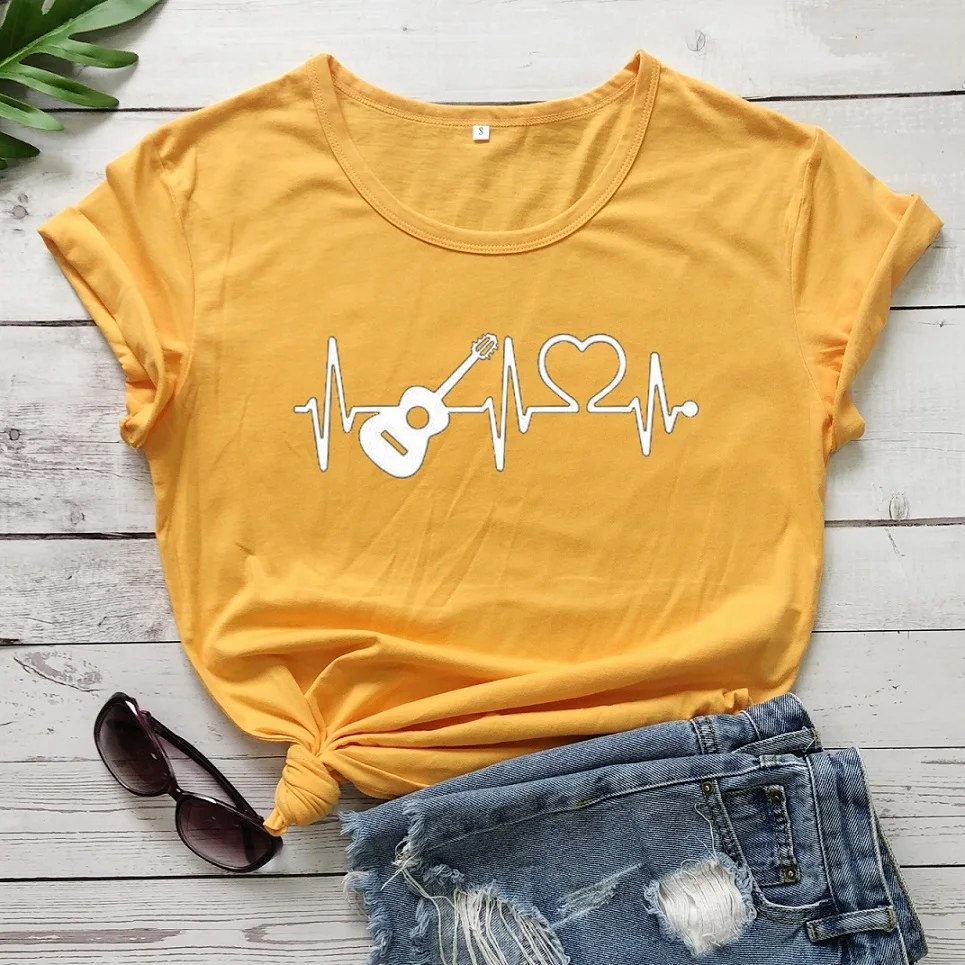 Love Hearts/футболка на День святого Валентина, рубашка на День святого Валентина, женские футболки с графическим принтом Love, модные футболки унисекс, хлопок, Винтажная Футболка - Цвет: Yellow-white text