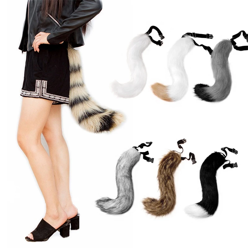 winifred sanderson costume 7 Colors JUNBOON Cute and Ajustable Faux Fur Cat Fox Wolf Tail for Adult/Teen Carnival Halloween Party Christmas Cosplay Costume spider woman costume