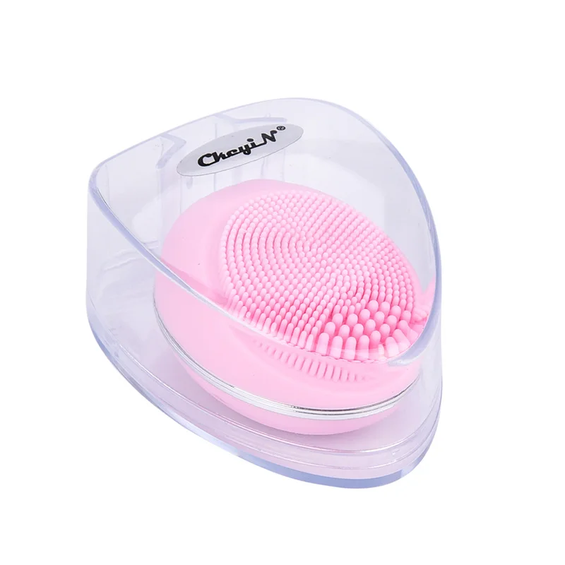 

Mini Ultrasonic Vibration Facial Cleansing Brush Silicone Waterproof Face Cleanser Dead Skin Exfoliating Blackhead Removal Brush