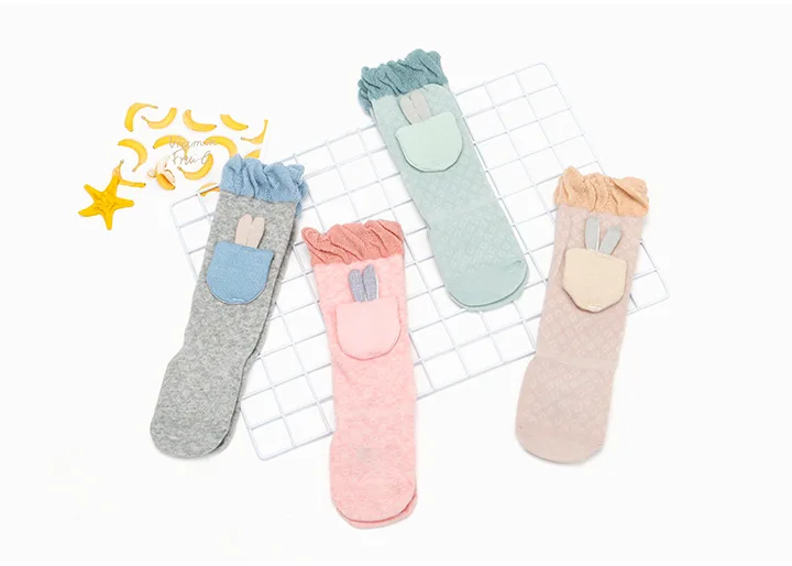 Children's Socks Hose Kneecap Climb Socks 0-2-Year-Old Baby Socks Autumn And Winter Cartoon BABY'S Socks with Cotton 80