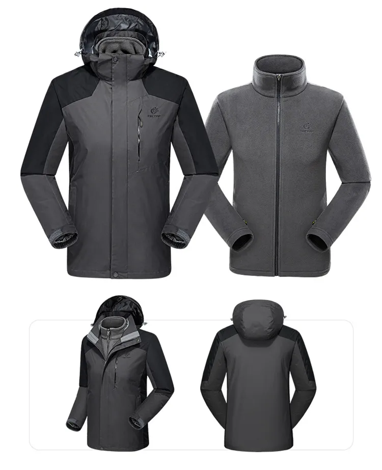 TECTOP для мужчин и женщин 2 шт. походная куртка для спорта на открытом воздухе термальная ветровка для скалолазания кемпинга треккинга лыжного спорта женское Мужское пальто VA672