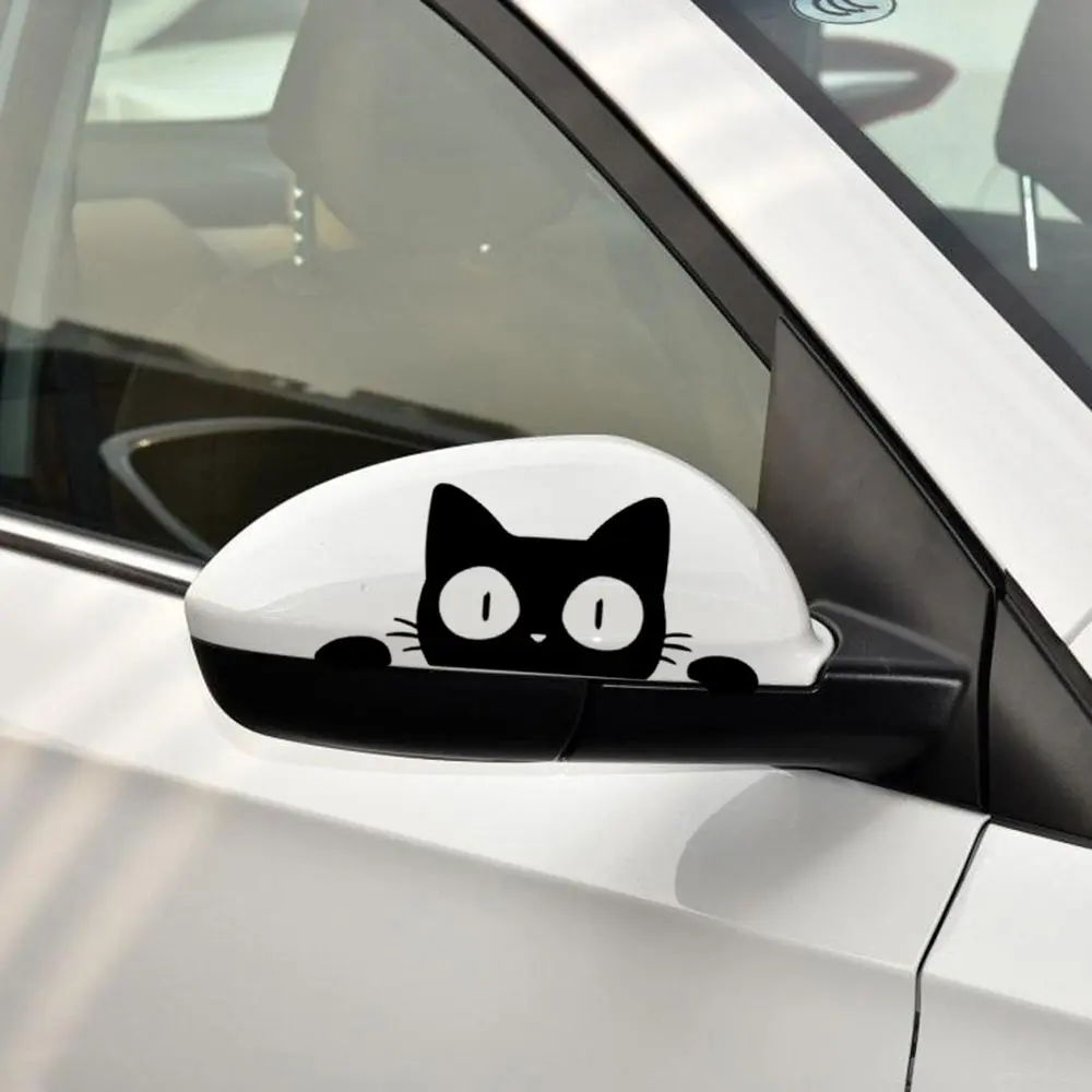 

Universal Surprise Cat Peeking Sticker Black/White Funny Vinyl Decal Car Styling Decoration Accessories 14CM*6CM