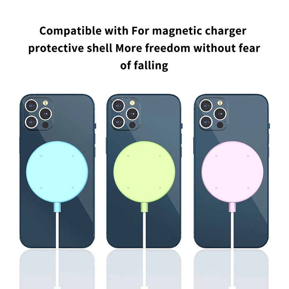 Силиконовый чехол для IPhone 12 с магнитным беспроводным чейнджером Pro Max Mini