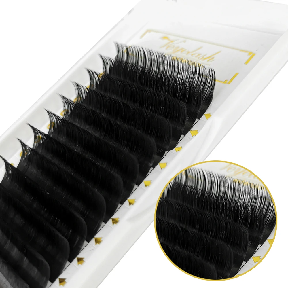 

False Mink Individual Eyelash Extensions Soft Russian Volume Lash Extension Silk Feather Synthetic Lashes Veyelash 12 Rows/Case