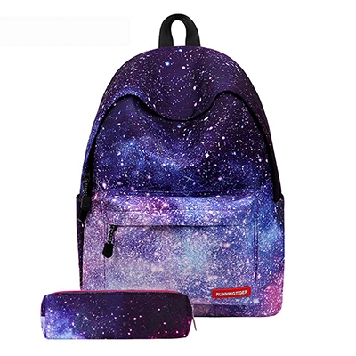 Школьный рюкзак с 3D принтом, Стильные Galaxy Bookbags, Звездная Вселенная, космические школьные сумки для подростков, женский рюкзак, для ноутбука, полиэстер - Цвет: 1