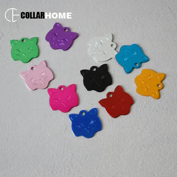 

1000pcs 10 colors pet ID tags individual customized blank nameplate dog cat badge small size puppy pendant ID cards pet supplies