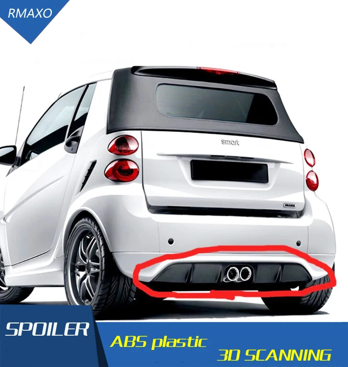 Для Benz Smart fortwo тела комплект спойлер 2013 2019 для смарт ABS задняя губа задний