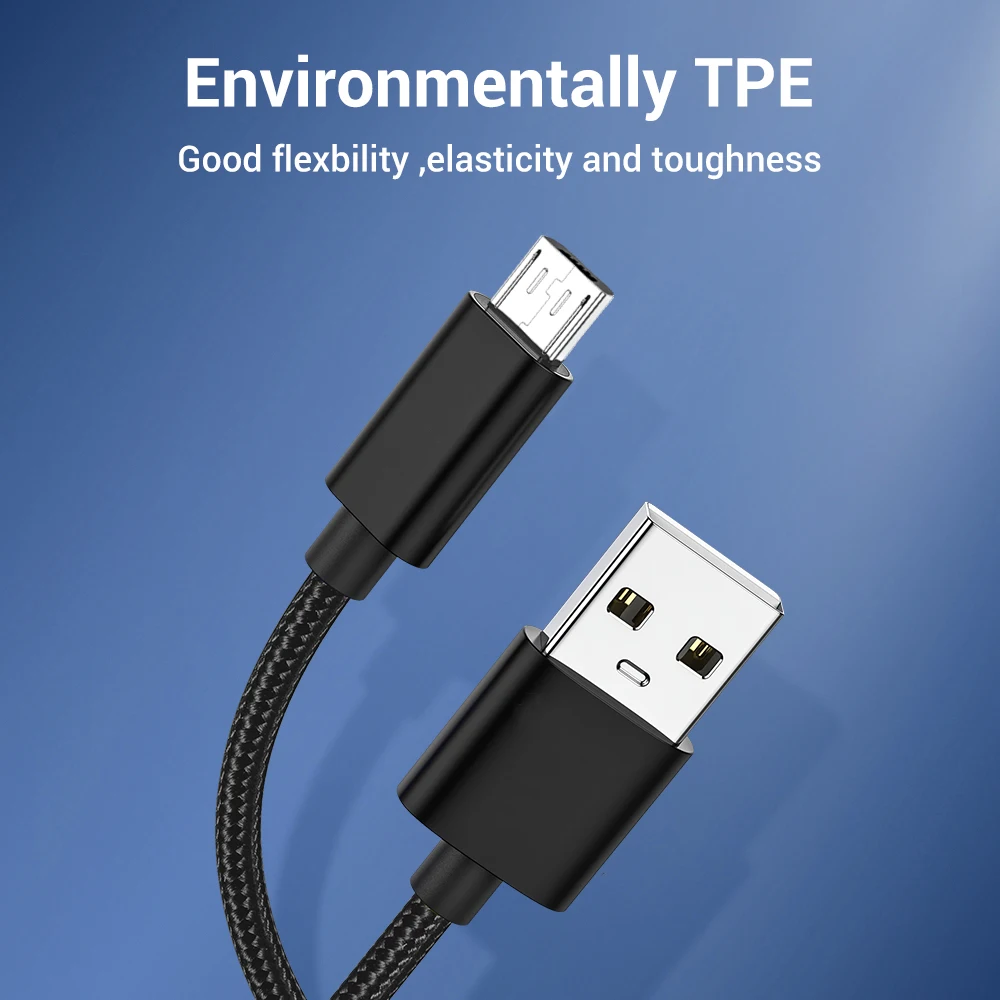 Micro USB Cable 2.4A Fast Charge USB Data Nylon Cable for Xiaomi Huawei Samsung Microusb Charger Cord Android Phone Cables Micro USB Cable 2.4A Fast Charge USB Data Nylon Cable for Xiaomi Huawei Samsung Microusb Charger Cord Android Phone Cables