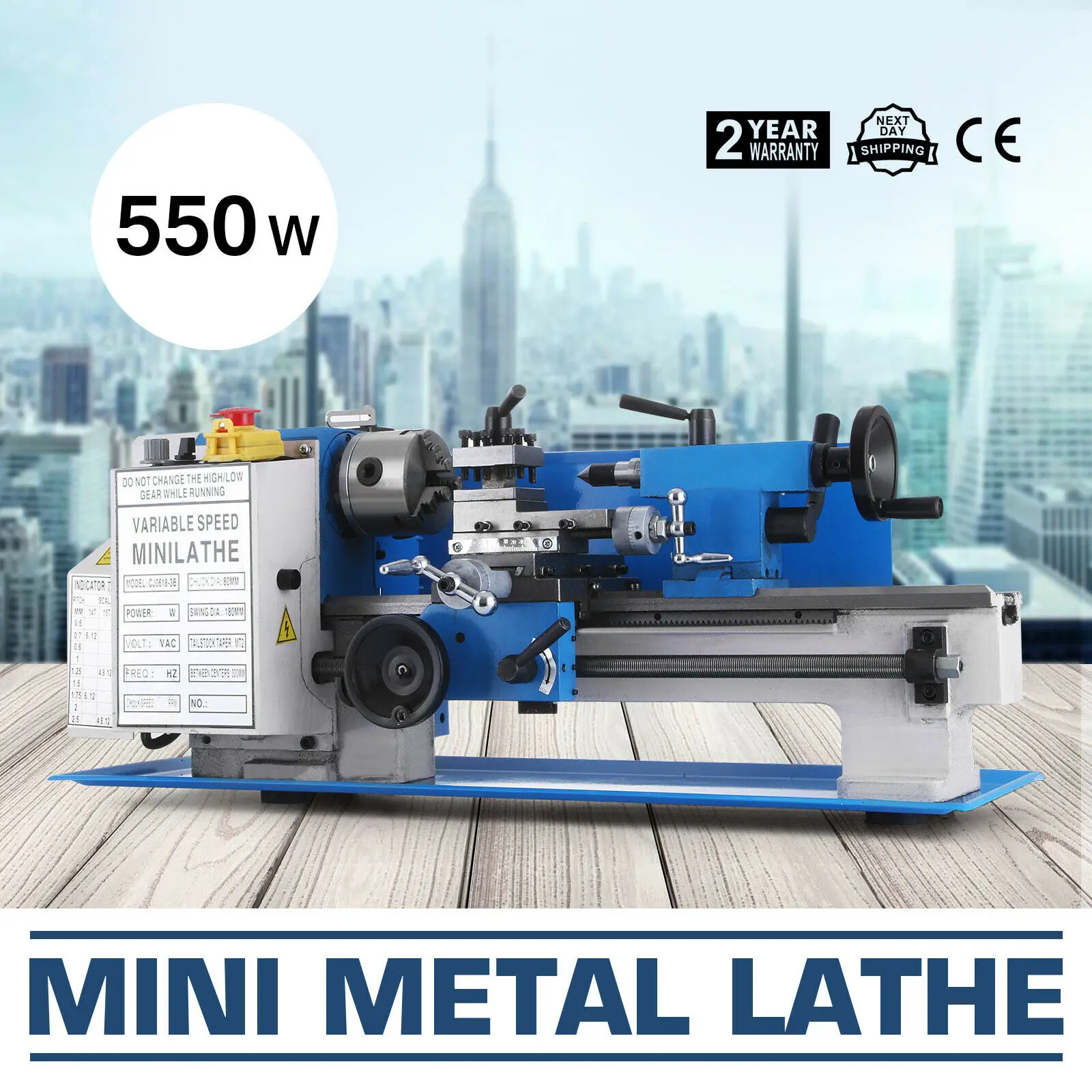 

Mini Lathe Metal 7"x14" 550W Mini Lathe CNC Variable Speed 50-2500PRM