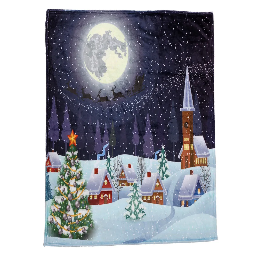 B OUNEED одеяло Merry Christmas фланелевый диван-кровать с тканевой обивкой путешествия супер мягкий диван офис дети переносное одеяло 150x200 см#45 - Цвет: B