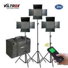 Viltrox VL-D85T 3 шт. видео светодиодный светильник студийный двухцветный тонкий Диммируемый Светильник+ 3x7" светильник для студийной портретной съемки