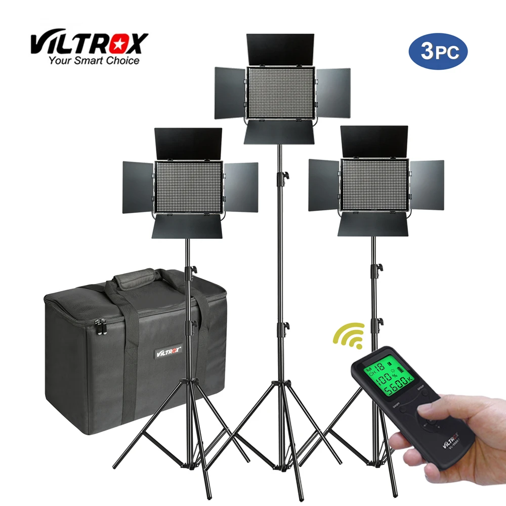 Viltrox VL D85T 3 шт. Светодиодная лампа для видеосъемки студийная двухцветная тонкая с
