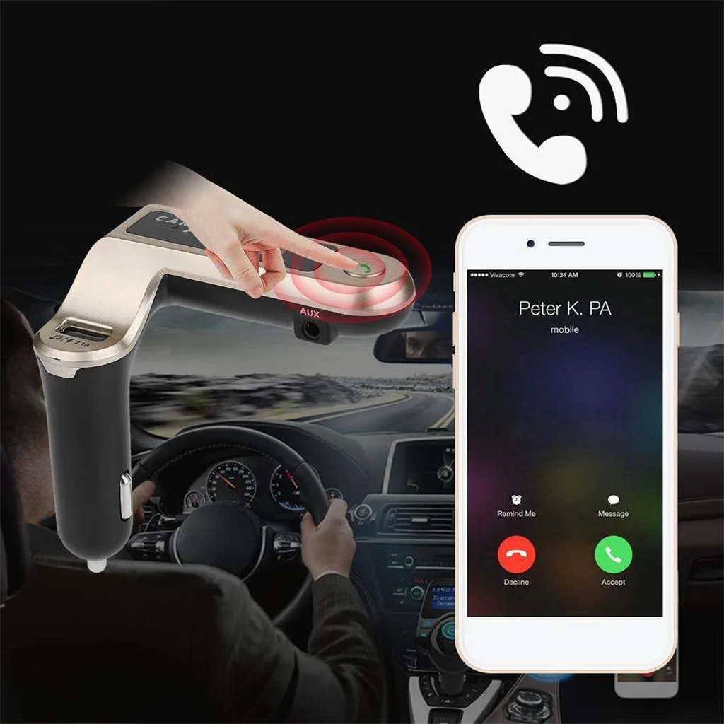 Автомобильный комплект с ЖК-дисплеем и Bluetooth, прикуриватель, MP3, fm-передатчик, универсальное автомобильное зарядное устройство с зарядкой через usb, автомобильные аксессуары