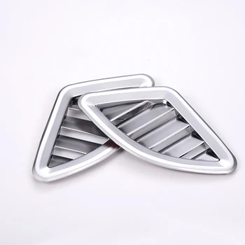

2 pcs For BMW X1 F48 20i 25i 25le 2016 2017 ABS Matte Chrome Dashboard AC Outlet Vent Cover Trim Car Accessories Stickers
