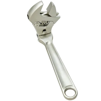 

Hot XD-8 Inch Adjustable Ratchet Wrench Folding Handle Dual-Purpose Pipe Wrench Spanner Key Hand Tool