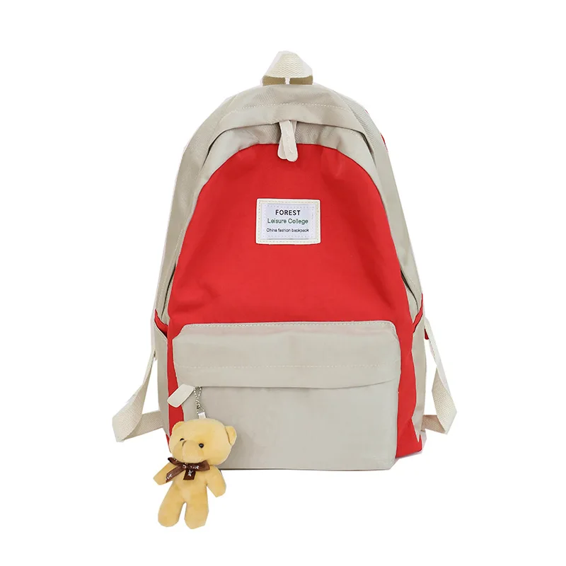 

2018 Summer New Style Backpack Women's Harajuku Hipster Contrast Color Students Tide Bag INS Korean-style Fashion Travel Bag