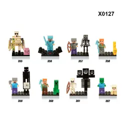 X0127 мой DIY Кирпичи Стиль Мини шахматные строительные блоки кирпичи игры Фигурки для детей мир игрушки