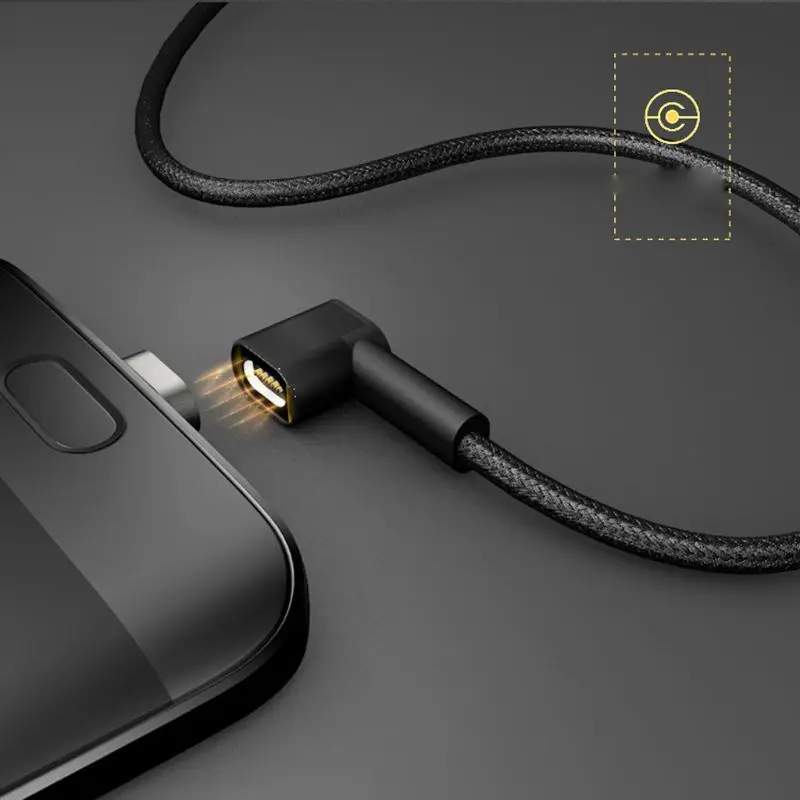 90 градусов 4.3A 87 Вт USB C к type C Магнитный кабель для Macbook huawei Matebook Xiaomi ноутбук мобильный телефон Быстрая зарядка PD магнит