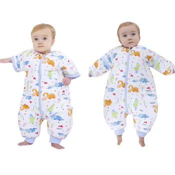 

Cartoon Print Baby Rompers Toddler Boys Girls Long Sleeve Romper Thicken Jumpsuit Sleep Bag Baby Winter Clothes vetement fille