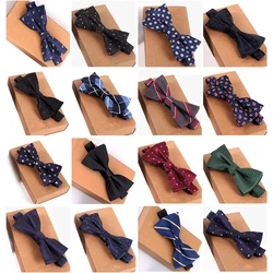 designer bowtie high quality fashion 2019 man shirt accessories navy dot bow tie for wedding men wholesale Party Business Formal