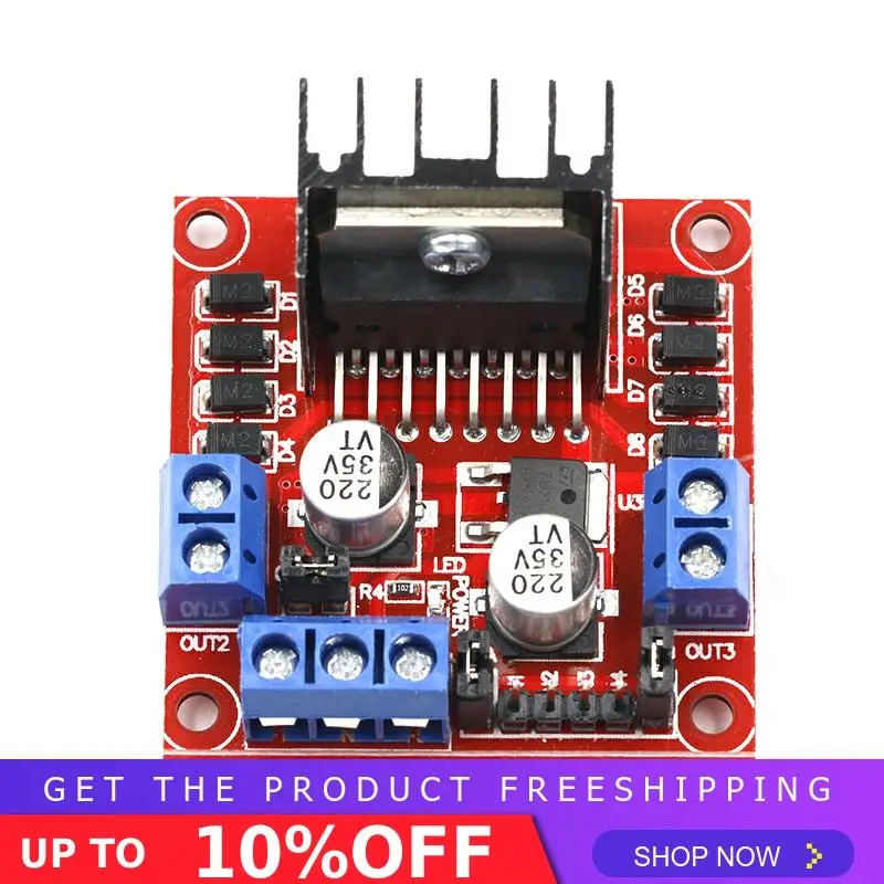1 шт. L298N Драйвер платы модуль L298 шаговый двигатель умный автомобиль робот макет Пельтье высокой мощности