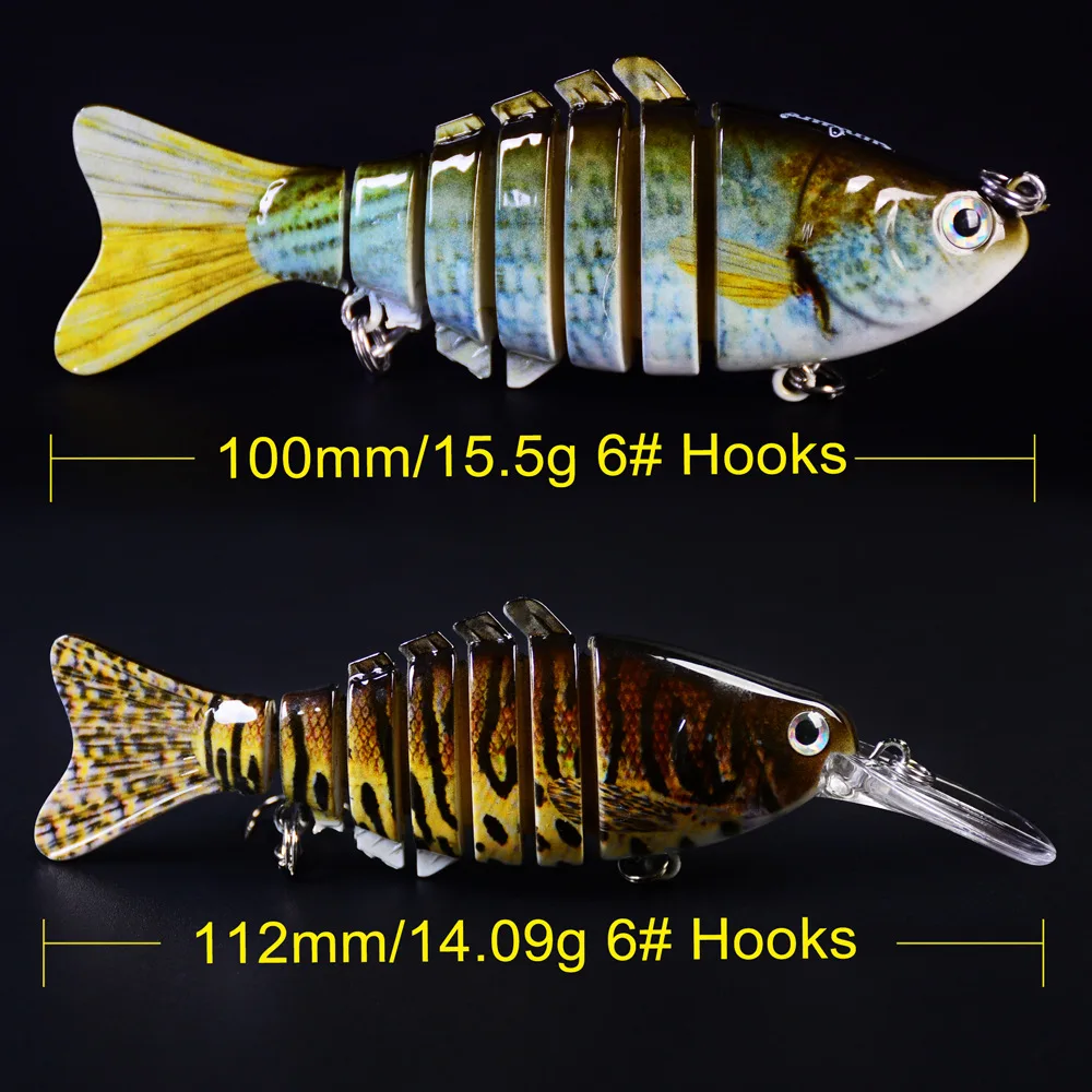 Бренд Lida fish 6 комплектов набор приманок искусственная наживка многосекционный рыбий костюм Встроенная приманка Реалистичная для различных условий воды
