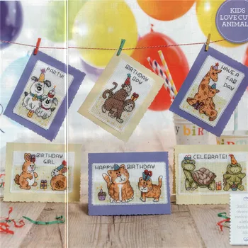 

CD445 Cross Stitch Kit Package Greeting Cards Needlework Counted Cross-Stitching Kits Christmas Mother's Father's Day Birthday