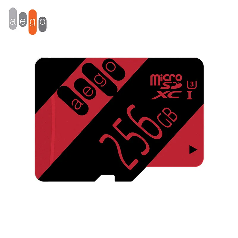 AEGO Micro SD карта памяти 16 ГБ 32 ГБ 64 Гб 128 ГБ 256 Гб MicroSD Max 80 м/с Uitra C10 TF карта C4 8G cartao de memoria+ SD адаптер - Емкость: U3 256GB