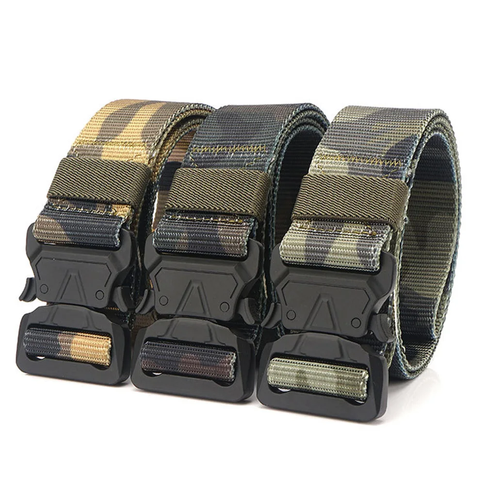 

[AETRENDS] Men Camouflage Tactical Belt Rigger's Belts Nylon Webbing Waist Belt Military Heavy Duty Quick Release Buckle D-0185