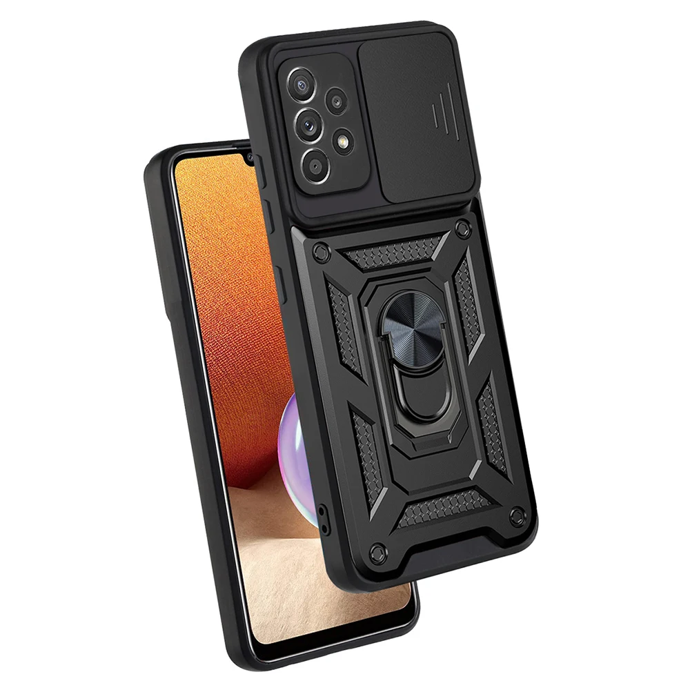 kawaii phone case samsung Trượt Camera Chống Sốc Armor Dành Cho Samsung Galaxy Samsung Galaxy A32 A51 A71 A52 A72 A12 A20 A30 A50 A31 A42 A22 a21S A30S A20S Coque Funda kawaii phone cases samsung