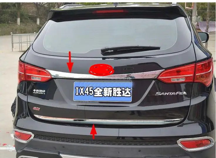 Хромированная накладка задней крышки багажника для hyundai Santa Fe ix45 2013