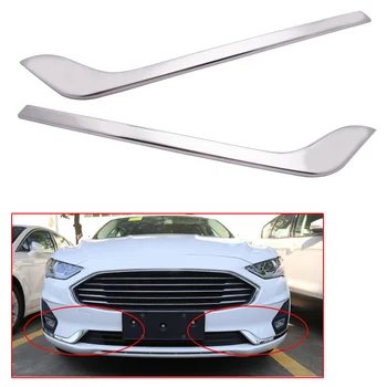 

Steel Front Bumper Lip Spoiler Stripe Cover Moulding Styling Decoration Steel fit for Ford Fusion Mondeo 2019