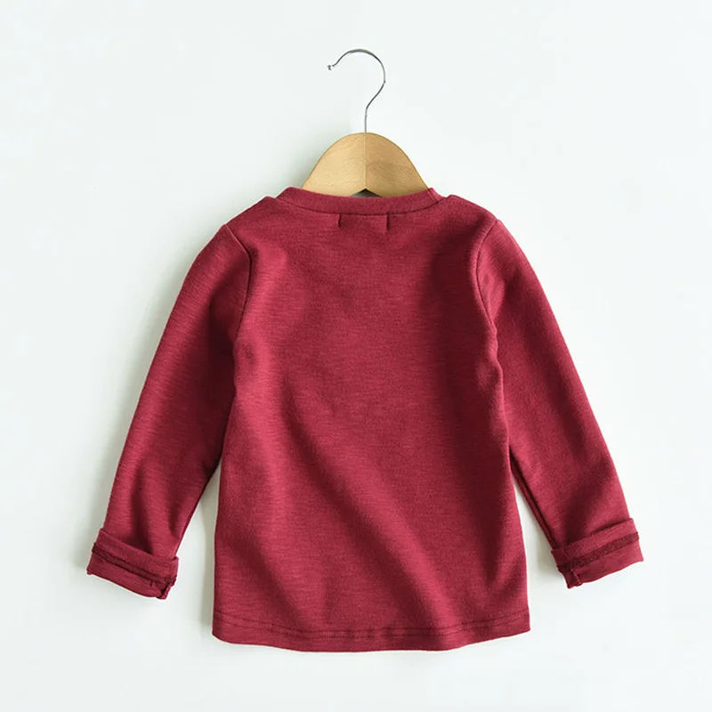 Spring Fall Children T-shirt Long Sleeves Cotton Girls Tops Casual Kids Boys Clothes 3-13Y RT539
