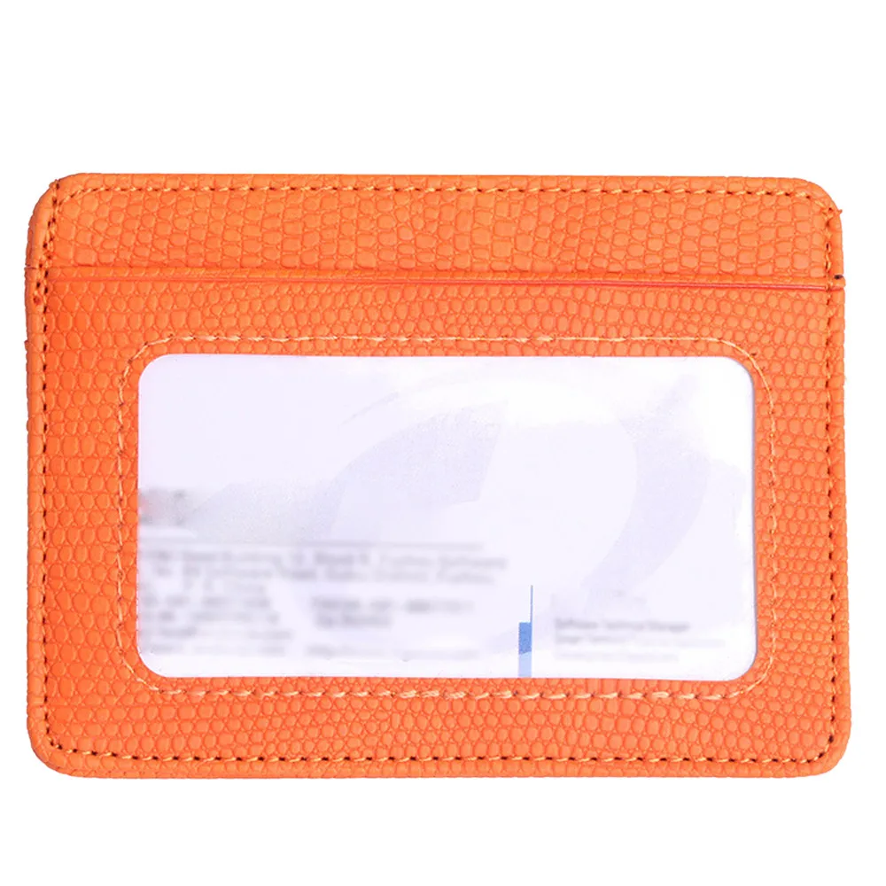 Molave Wallet Fashion Women Lichee Pattern Bank Card Package Coin Bag Card Holder Card Package Certificate Purse cartera hombre - Цвет: Orange