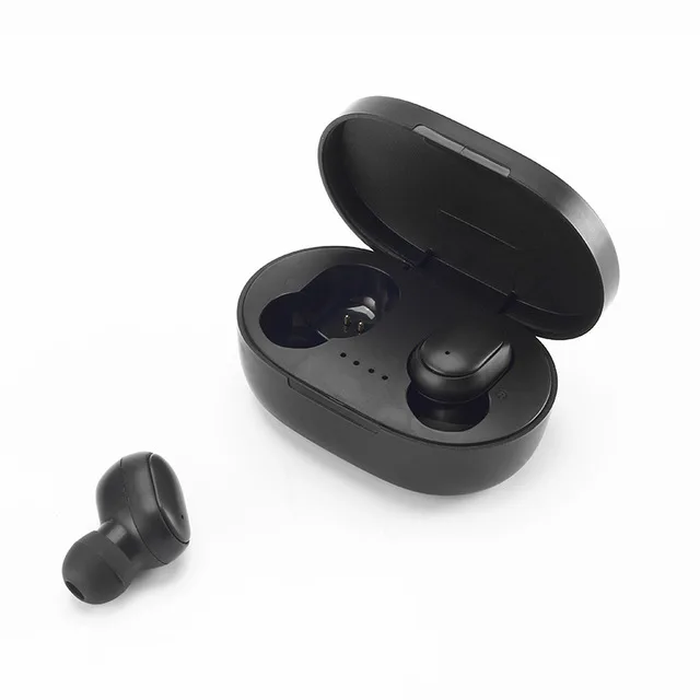 Оригинальные A6S TWS Bluetooth наушники стерео бас беспроводная гарнитура с шумоподавлением с микрофоном свободные наушники для Xiaomi Redmi - Цвет: black