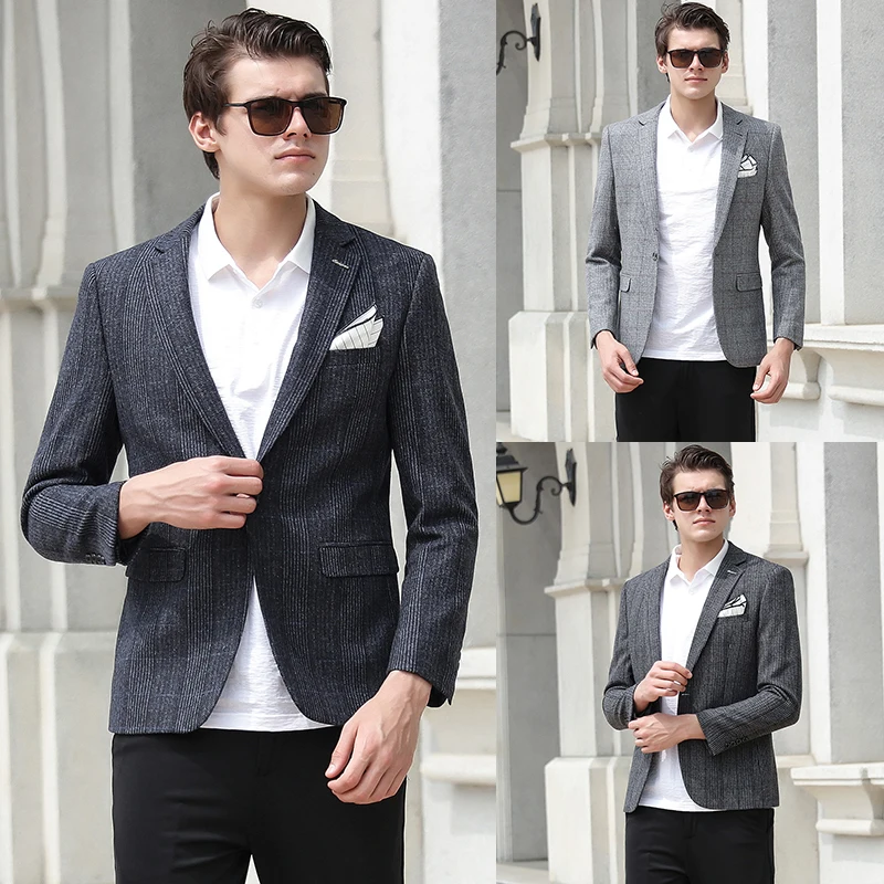 

2020 autumn and winter new high-quality wool plus size business and leisure suit men's blazer [can wear 45-150KG]