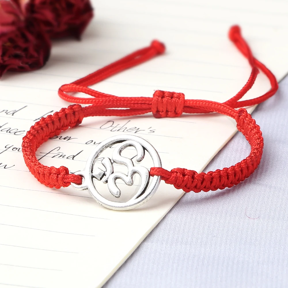 Rope bracelet lucky red rope adjustable friendship charm jewelry
