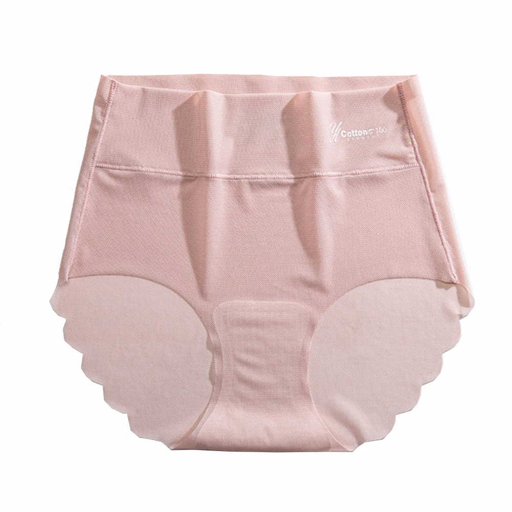 Sexy Women Ice Silk Panties Briefs High Waist Seamless Underwear  Comfort Female  Cotton Crotch Antibacterial Underpants image_2