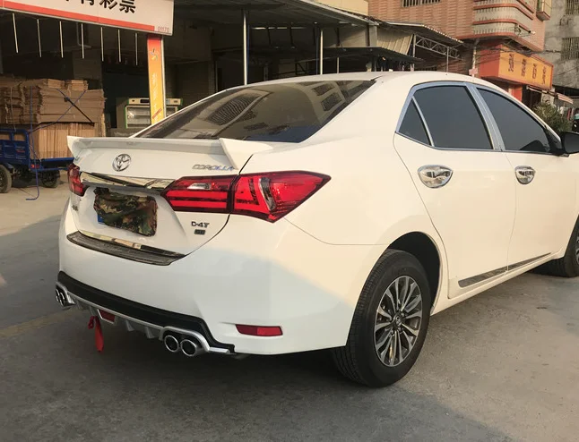 Спойлер для toyota corolla, задний багажник, крыло до, высококачественный АБС-пластик, спойлер, по цвету грунтовки