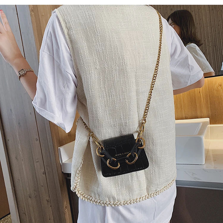 Элегантная женская вместительная мини-сумка с каменным узором, новинка года, качественная женская дизайнерская сумка из искусственной кожи, сумка через плечо с цепочкой