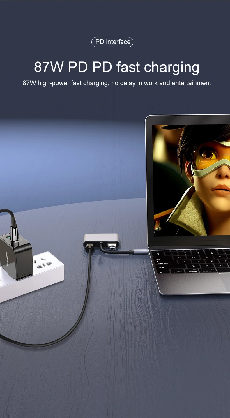 tipo c para Daul Adaptador para Macbook Hdmi-compatível com 4k pd Hub Nintendo Samsung s9 Dex Huawei P20 Xioami 10 tv Vga Usb c 3.0 87w 8 vga usb c 3.0 87w pd hub