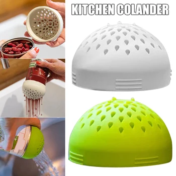

Multi-use Portable Micro Kitchen Colander Can Drainer Lid Fast Fuss-free Cooking Food Grade Silicone Dishwasher Safe CLH