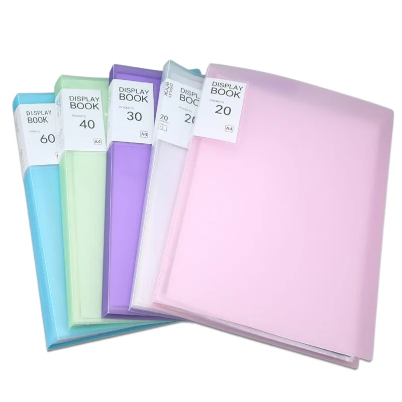 1PC 20/30/40/60 pages A4 Document Storage Filing Products Insert Test Paper Booklet Folder Document Storage Information Book