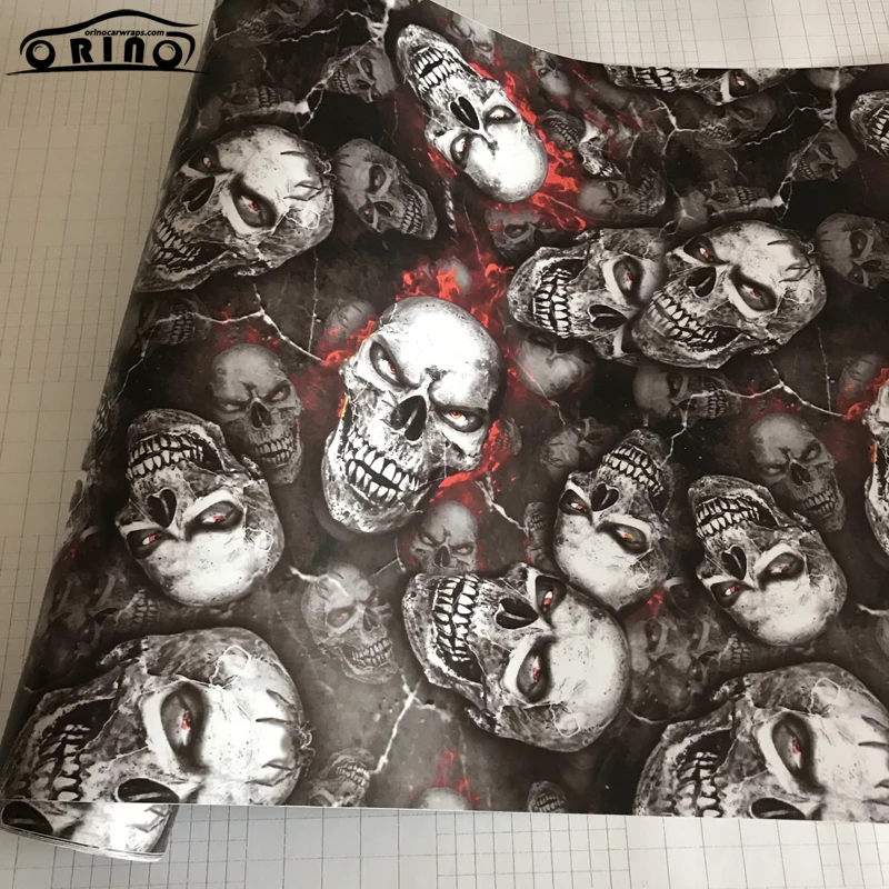 Skull Sticker Bomb Wrap Film-1