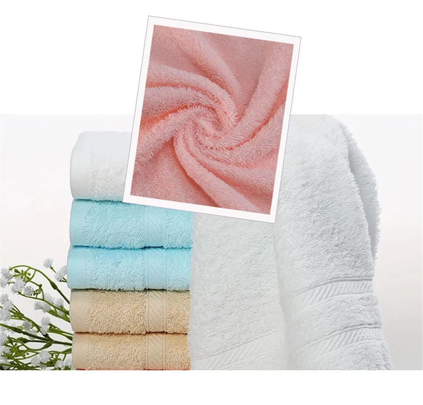 2pcs/lot Cotton High Quality Face Towel for Shower 34* 75cm 4 Colors Available Absorbent Gift washcloth for home Towel