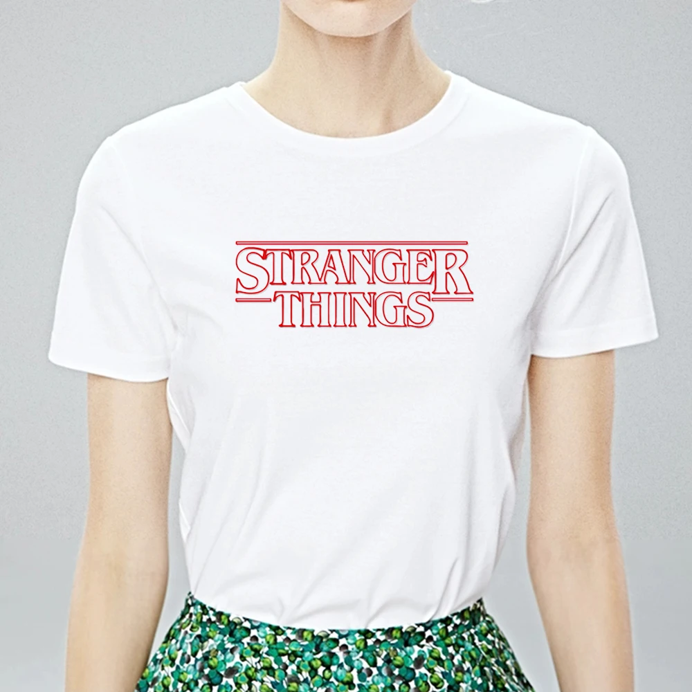 

Summer STRANGERTHINGS Simple Monogram Print T-shirt Cheap Fashion Casual T shirt Cheap Youthful With Harajuku Festive Tshirt