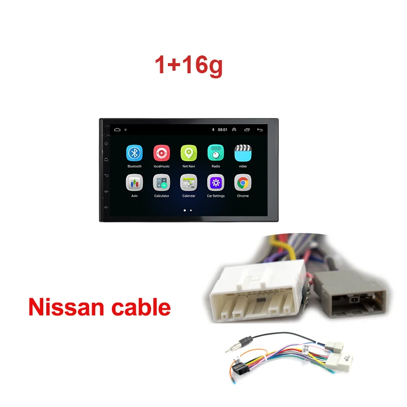 Navivox " 2Din 8,1 автомобильный dvd-плеер для Nissan Volkswagen Toyota Honda KIA HYUNDAI Lada Renault Mazda универсальный автомобильный радиоприемник gps - Цвет: Nissan cable